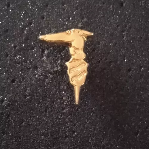 Rare Pin's Trussardi. Broche Dorée, Bijoux, Luxe, Mode.