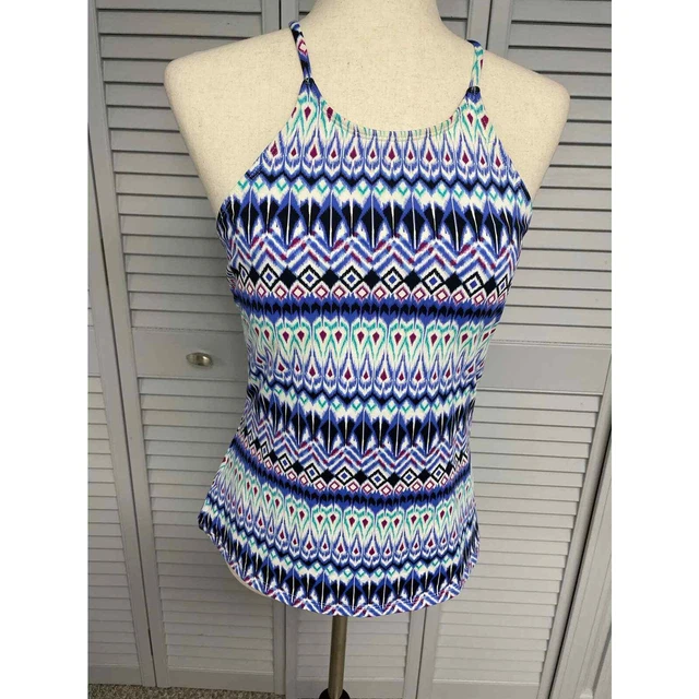 Apt. 9 tankini swim bathing suit top criss-cross tie back womens size medium