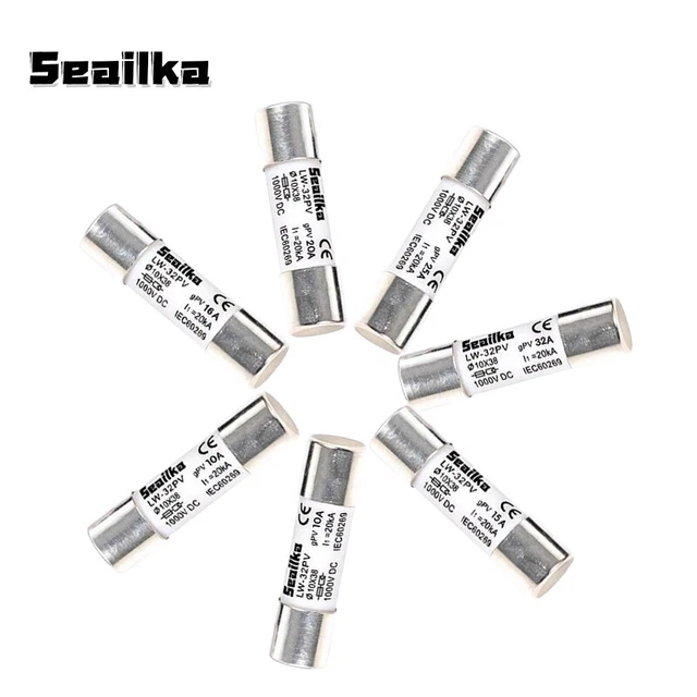 Inserto fusibile per applicazioni fotovoltaiche 10x38mm 1000V DC 10A-32A