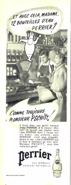 publicité Advertising  0922  1954   Perrier Pschiitt  eau minérale