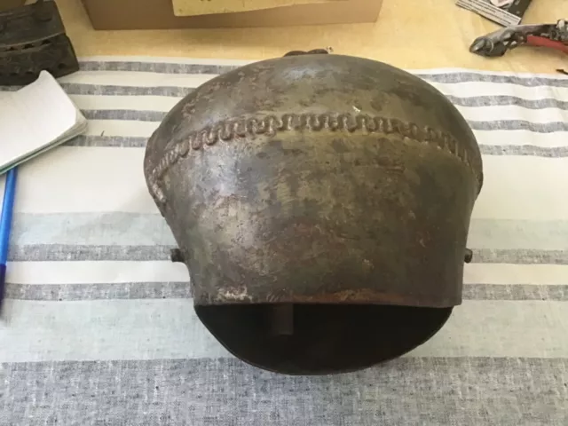 Vintage French Cow Bell Hand Forged Steel Metal Swiss Farm Ringing Cowbell 7 "