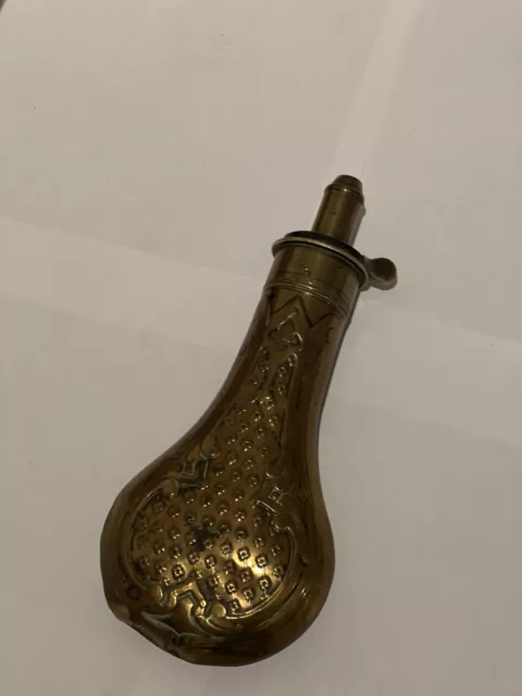 Antique James Dixon & Sons Sheffield Copper and Brass Gunpower Flask