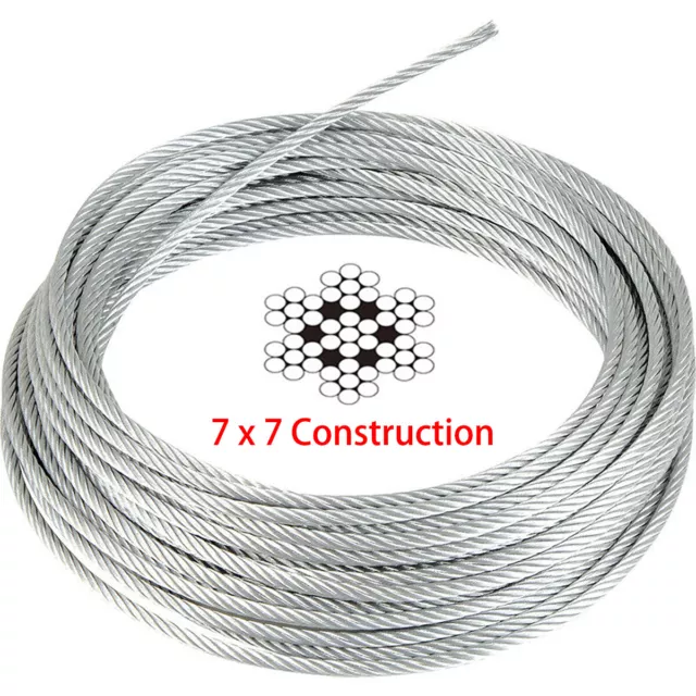 Stainless Steel Aisi 304 Wire Rope Cable Rigging 0.3/0.4/0.45/0.5/1mm/2mm - 4mm