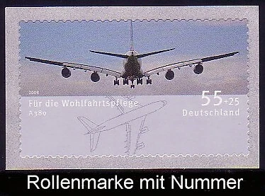 2676 Airbus A380 sk aus Rolle, GERADE Nummer, postfrisch **