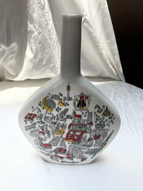 Vintage Liqueur Bottle Escorial Grun Germany Unique Shape