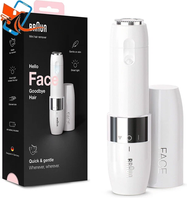 Face Depilatore Donna, Con Rifinitore Di Precisione, Ideale per La Zona Bikini,