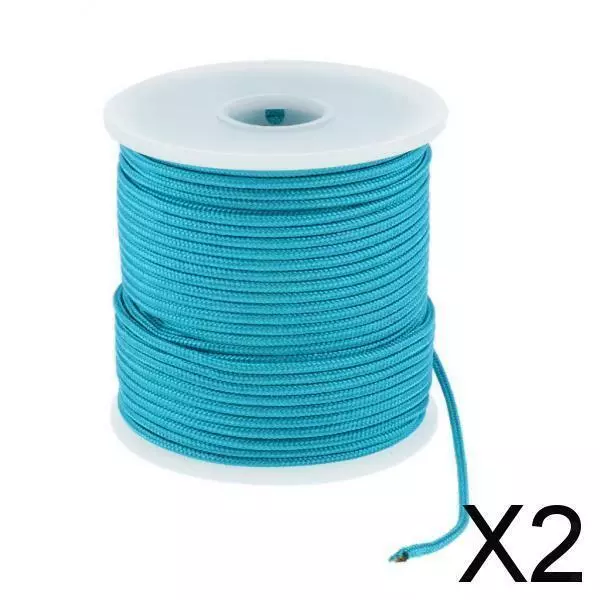 2X 2mm 50m paracord cavo corda esterna per campeggio accessori per tende blu