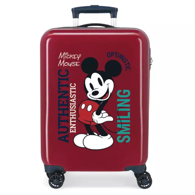 Trolley Topolino Mickey Mouse Disney Valigia Da Viaggio Cm. 55 In Abs - 3421721