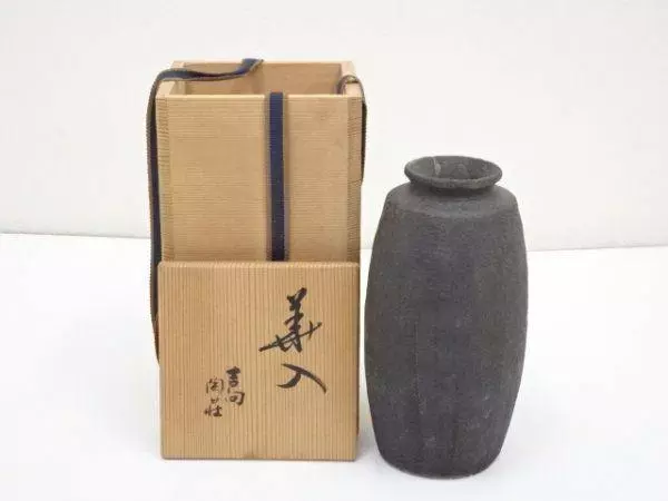 Yoshimukai Ware Ceramics Flower Vase With Box Tea Utensils Ceramic
