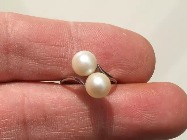 Bague clearance 2 perles