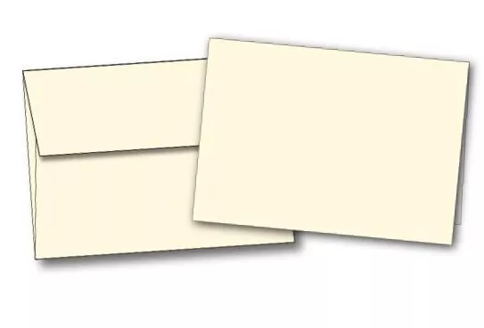 HEAVYWEIGHT SMALL BLANK Cream/Natural/Off-white Greeting 40 Cards ...