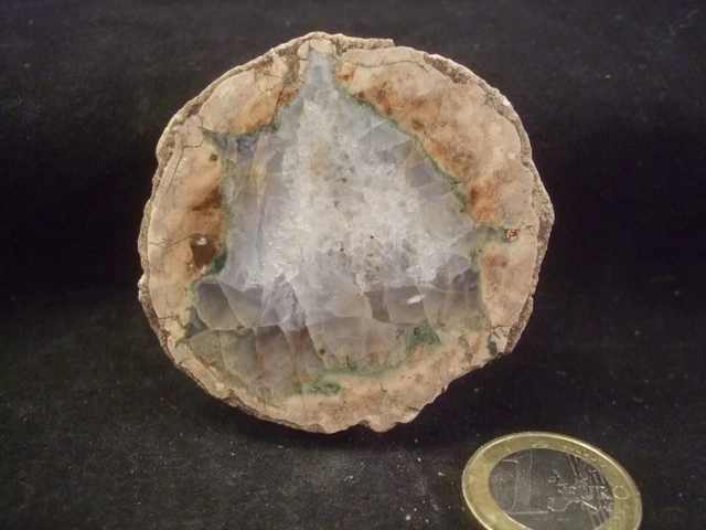Achat Quarz Geode Thüringen/Baumgartental 98 Gramm Schneekopfkugel-Geoden