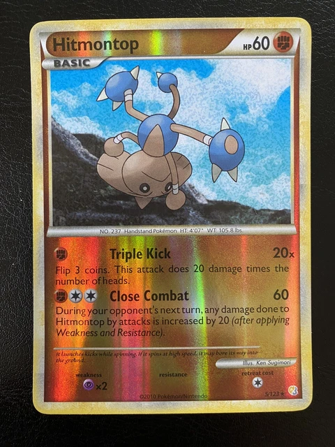 Pokémon Heartgold & Soulsilver - Rare Reverse Holo - 5/123 Hitmontop - English 