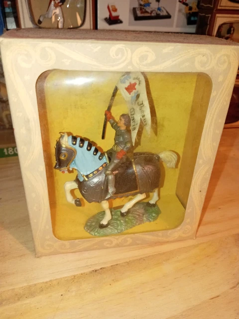 Figurine Starlux Moyen Âge – Chevalier / Soldat – Plastique Peint – Fabriqué En France