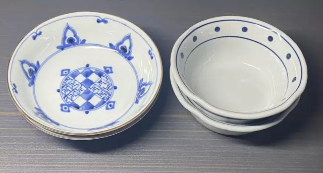 Lot De 4 Assiettes à Soupe Japonaises Vintage Vaisselle Céramique...