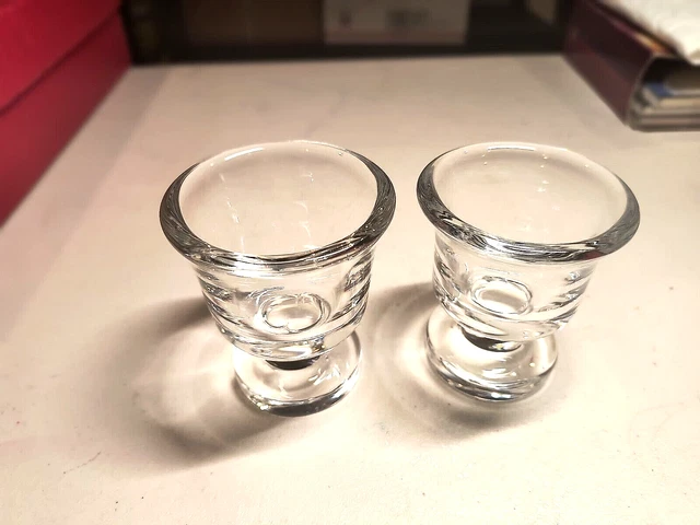 Easter/Mother's Day Gift-Steuben Crystal-(2)Toothpick Jars/Cigarette Urns-Signed