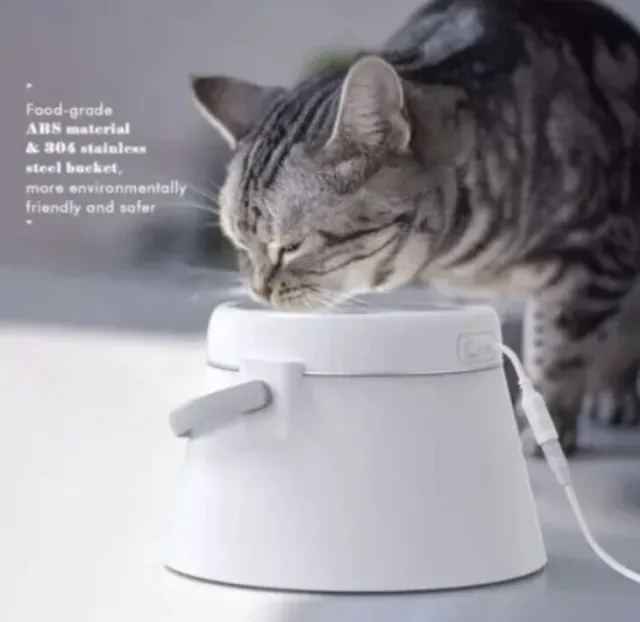 2L Cat Water Fountain for Pet Dog LED Drinking Water Bowl Automatic Dispenser UK
