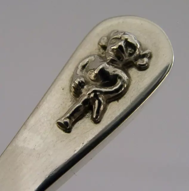 Rare English Solid Sterling Silver Lincoln Imp Caddy Spoon 1945