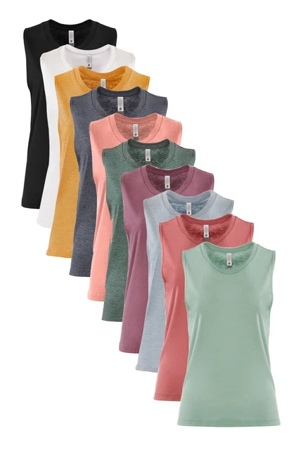Next Level Donna Festival Muscolo Maglia Canotta T-Shirt