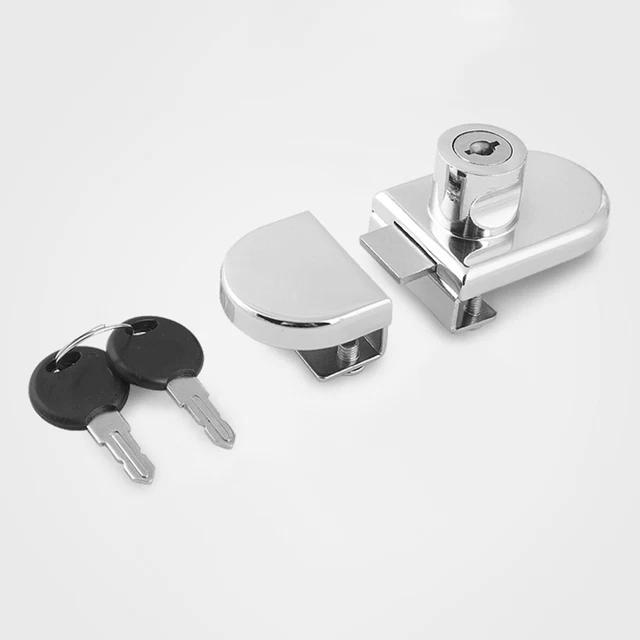 Superficie lisa cerradura de aleación de zinc para vitrina de vidrio con puertas batientes