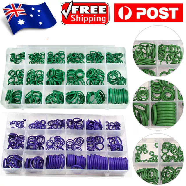 530PCS Air Conditioning Rubber O Ring Seal Assortment Kit Green Air Con 18 Sizes