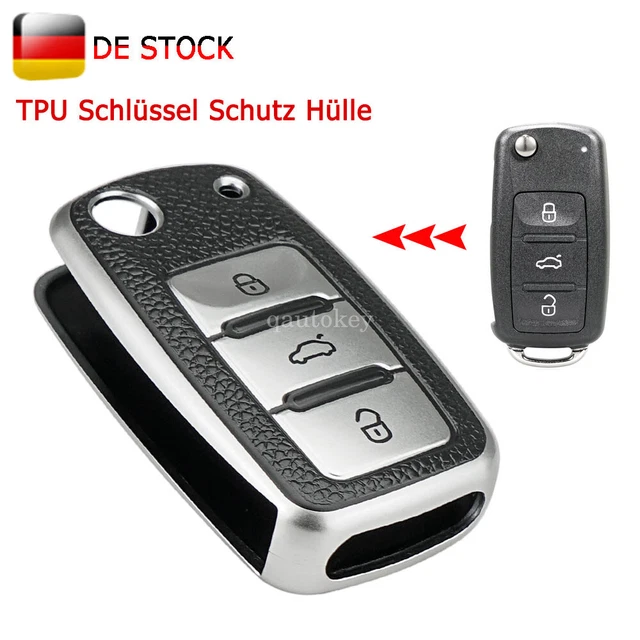 Autoschlüssel Hülle Carbon Optik - Kompatibel Mit VW, Skoda, Seat Modellen