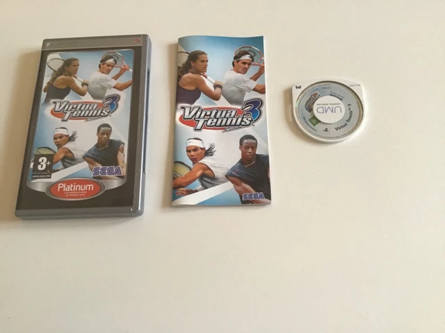 Jeu Psp Virtua Tennis 3, Jeu Complet Sony, Très Bon État