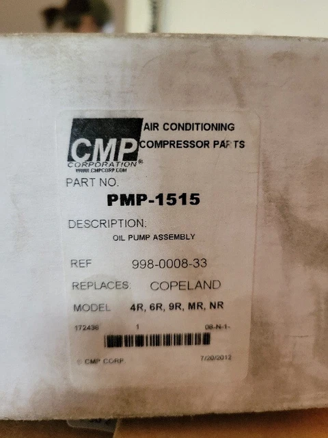 Coleland Compressor Cmp Pmp-1515 Oil Pump Assembly Kit