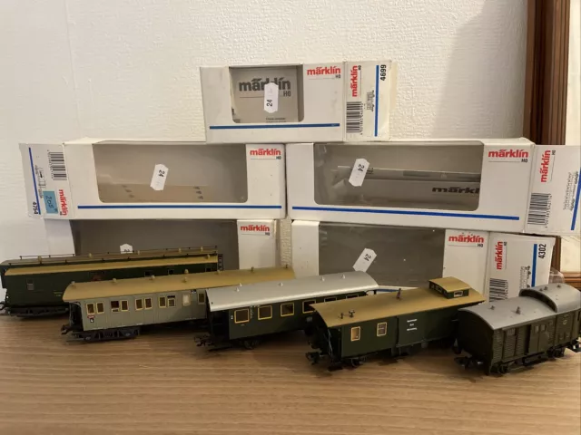 Marklin 4229, 4214, 4212, 4699, 4302 - Rame 5 Voitures Voyageurs & Fourgons - DB