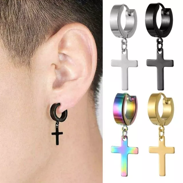 Unisex Gótico Punk Rock Estilo Acero Inoxidable Pendientes Atrevido Moda Hiphop