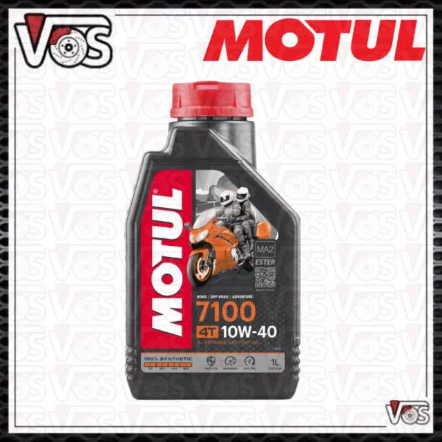 4 Lt Litri Olio Motul 7100 10W40 Moto Scooter Sintetico 100% Ester Ma2 Tagliando