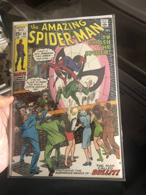 Amazing Spider-Man #91 Funeral For Captain Stacy 1970 Marvel NM-