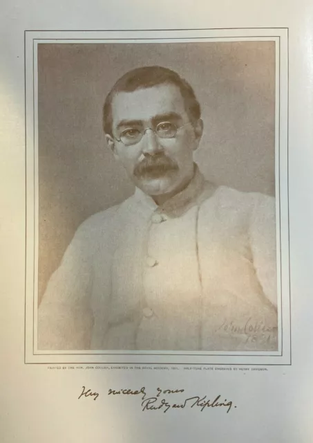 1899 VINTAGE MAGAZINE Illustration Novelist Rudyard Kipling $19.99 ...