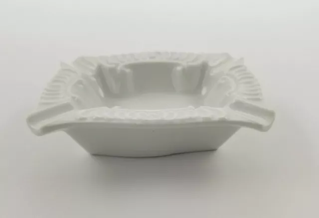 Vintage Ashtray Gerold Porzellan Bavaria White Made In Western Germany
