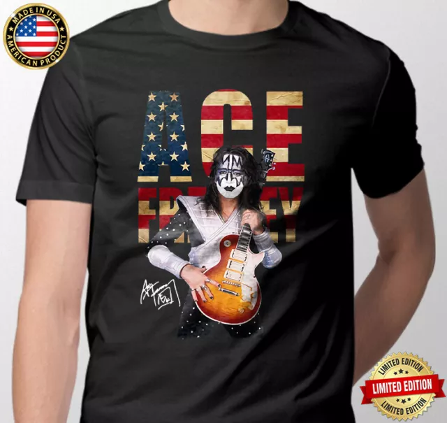 Ace Frehley rock band Kiss USA T shirt Peter Criss Gene Simmons Paul Stanley Tee