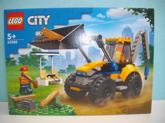 LEGO City 60385 La pelleteuse de chantier, Jouet Engin de Chantier