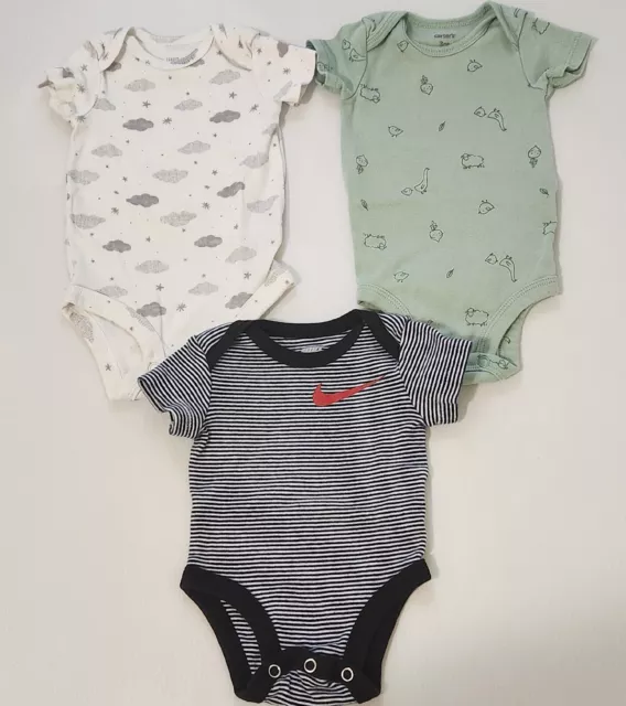 Lot Of 3 Carter's Nike Baby Boy 3 Month Bodysuit One Piece