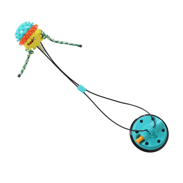 Vacuum Suction Cup Teething Toy Pull Rope Suction Cup Dog Teething Ball