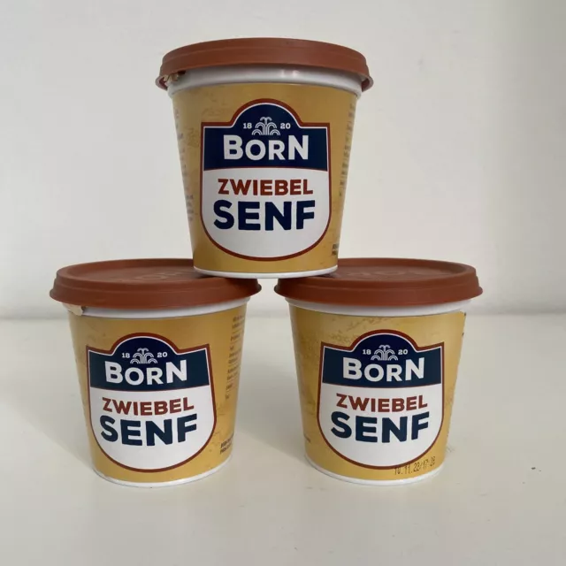 3x Born Thüringer Senf - Zwiebel Senf 3x 200ml Ostprodukt aus Erfurt 19,83€/kg