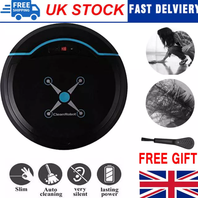 Smart Robot Vacuum Cleaner Automatic Sweeper Floor Carpet Clean Rechargeable UK