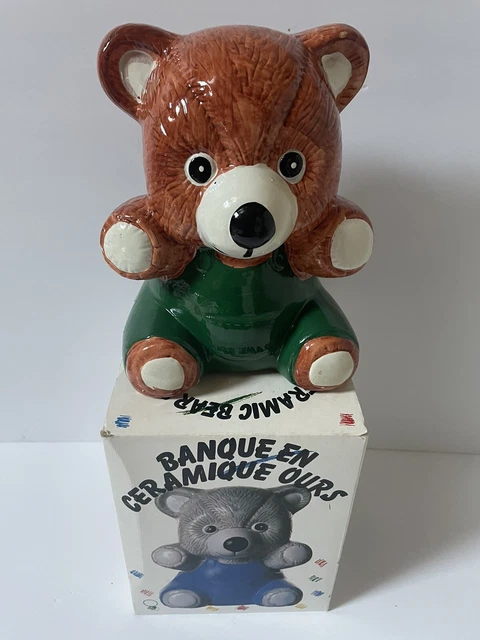 Ceramic Bear Coin Bank