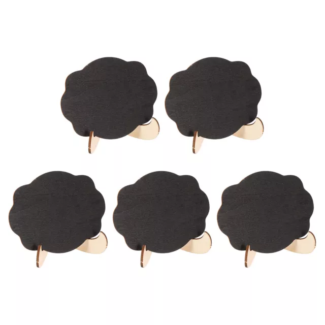 Mini Chalkboard Signs Small Blackboard Labels W Stand Wooden Cloud Shape 5pcs