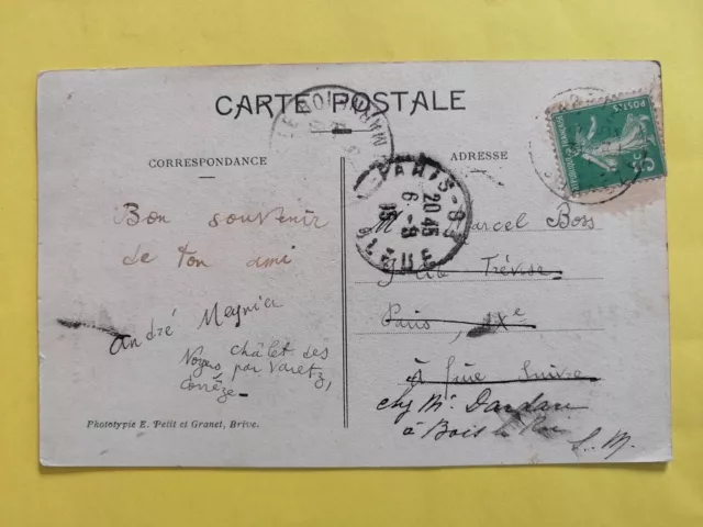 CPA PERSONNALITÉ de André MEYNIER en 1915 Chalet des NOYERS Prof. GÉOGRAPHE