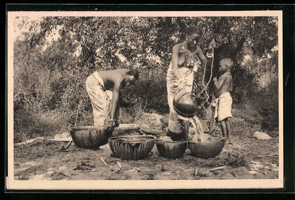 CPA Sénégal, Autour du Puits