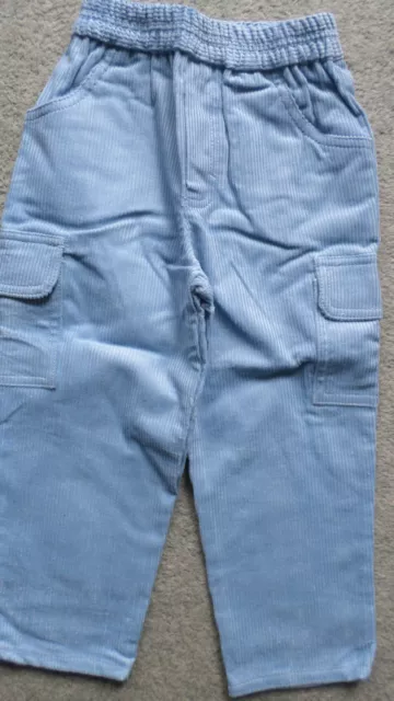 Warme Kinderhose Kordhose Baby  Gummizug Hellblau Baumwolle  Gr.98 NEU