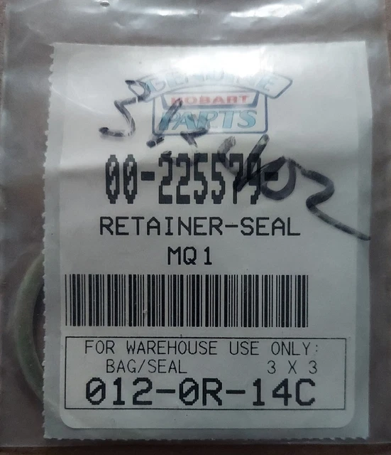 GENUINE HOBART PART 00-225579. Retainer -Seal