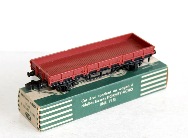 Wagon Plat REE WB-398 TP à 6 Ridelles Ep.III DR - HO 1/87, Neuf