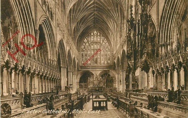 Picture Postcard: Exeter Cathedral, Choir East [Frith's]