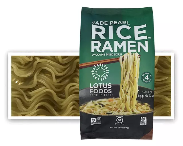 Lotus Foods Bulk Food Organic Millet & Brown Rice Ramen Noodles with Red Miso So
