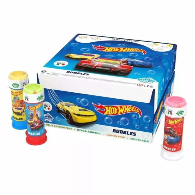 Bolle di sapone 60ml scatola da 36 pz ​​Hot Wheels (Scatola Completa) Bambino